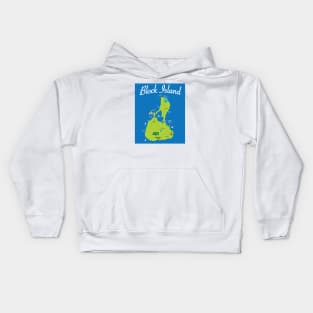 Block Island Map Kids Hoodie